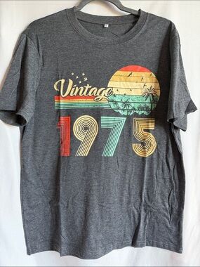 Vintage 1975 Graphic Tee - Charcoal